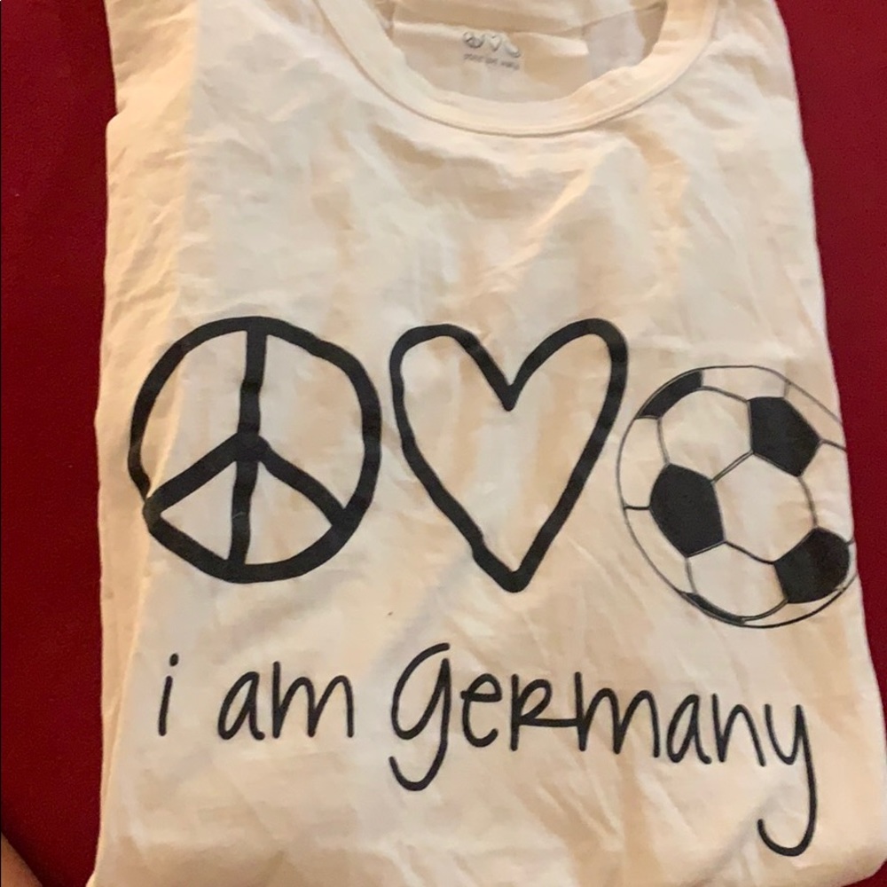 Peace love world soccer t-shirt